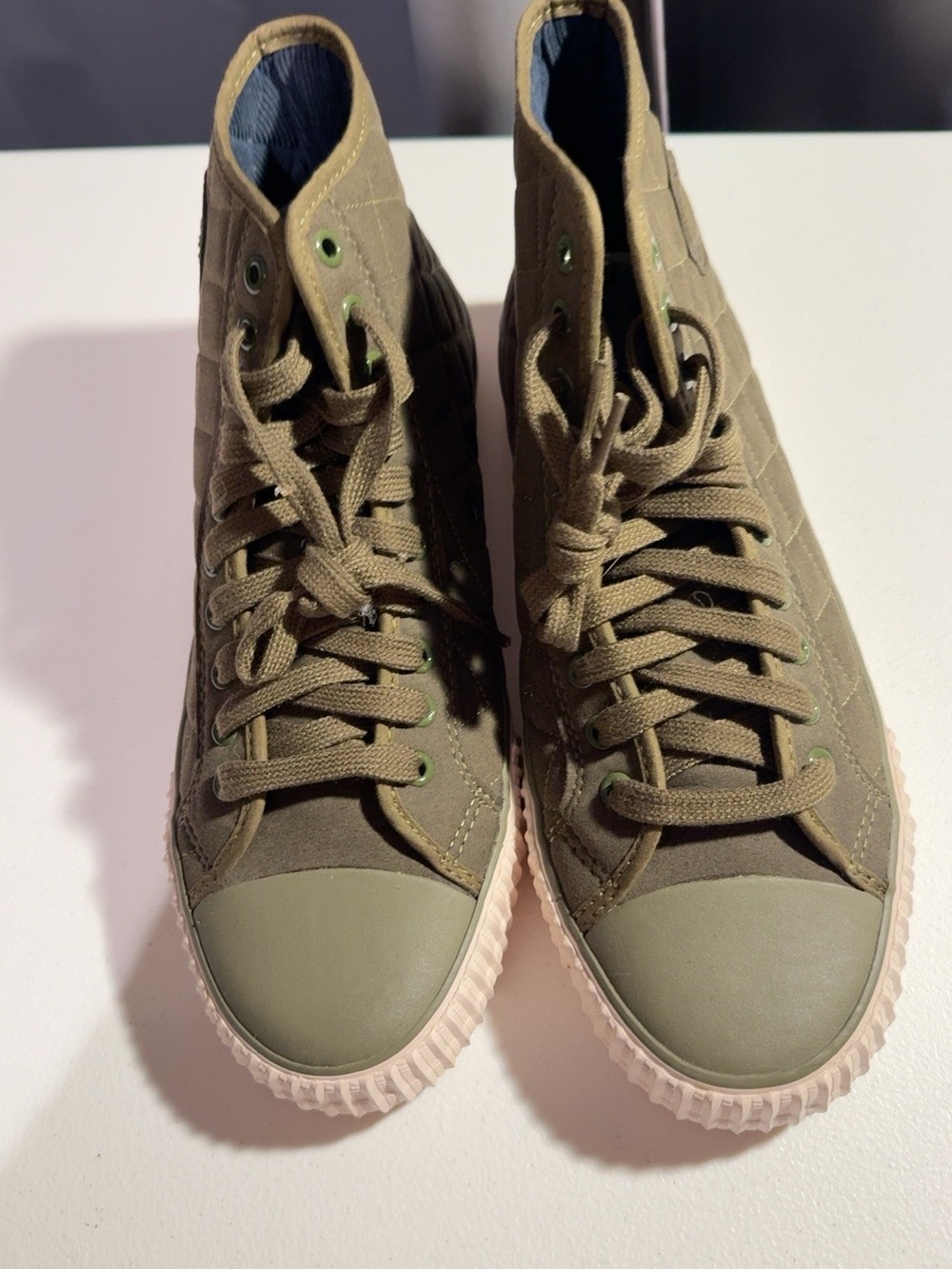 PF Flyers Posture Foundation Olive Green High Top Sneakers Men’s 11.5